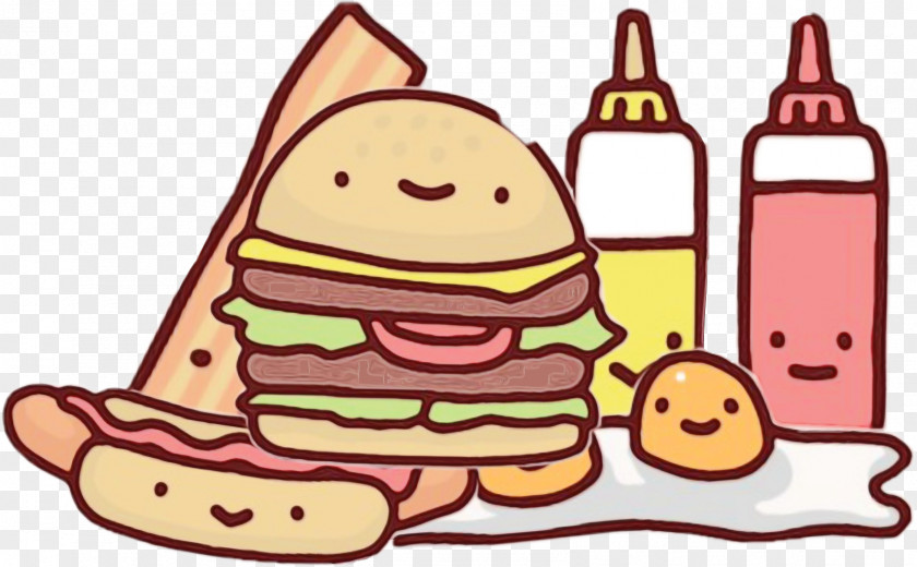 Junk Food Meal Cartoon PNG