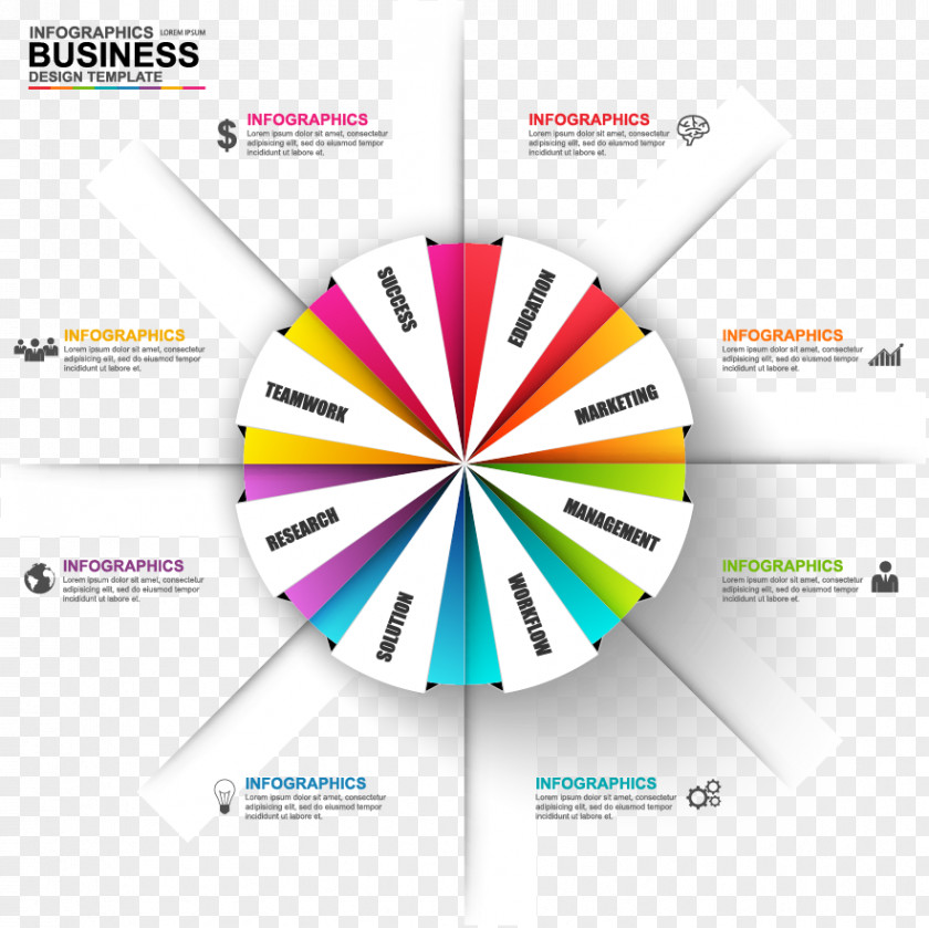 Business Infographics Vector Material, Infographic Diagram Workflow Illustration PNG