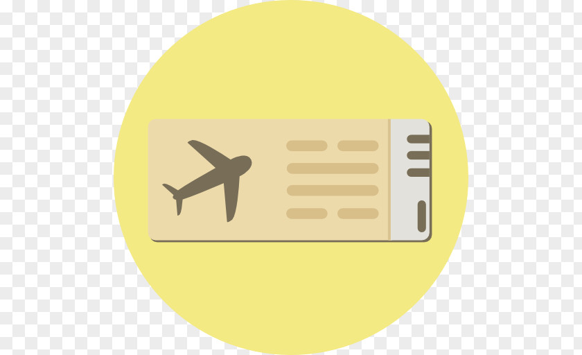 Khaki Vector Flight Airline Ticket Travel PNG