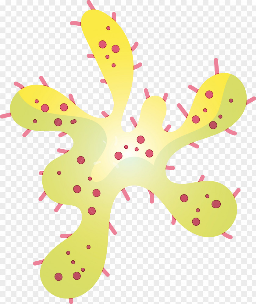 Pink Animal Figure Plant Pattern PNG