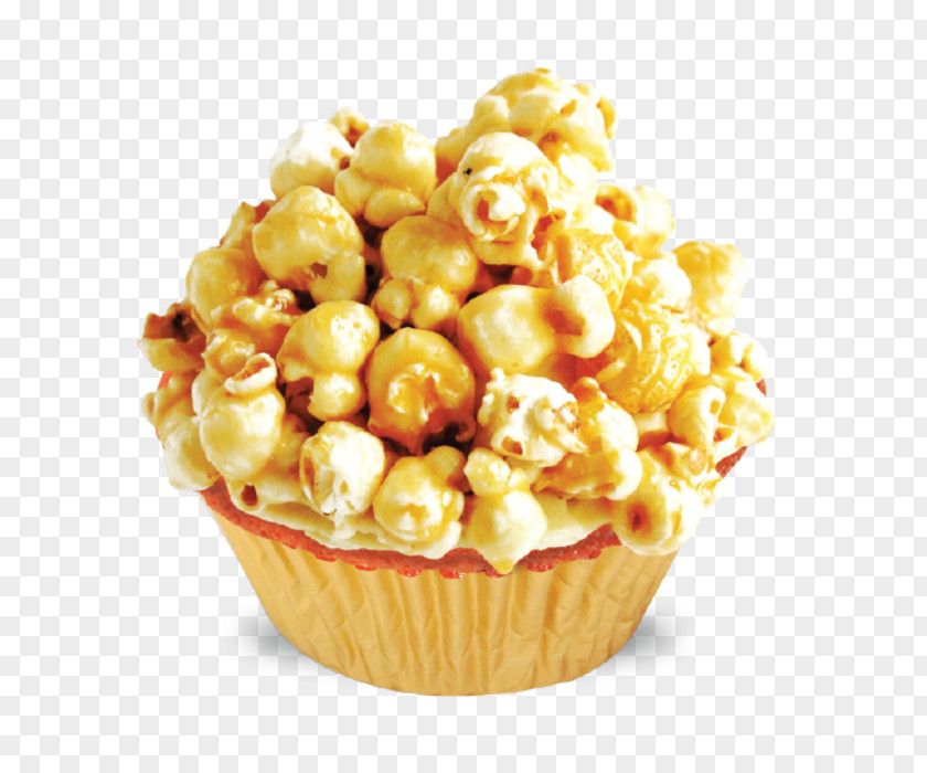 Popcorn Cupcake Caramel Corn Dessert PNG