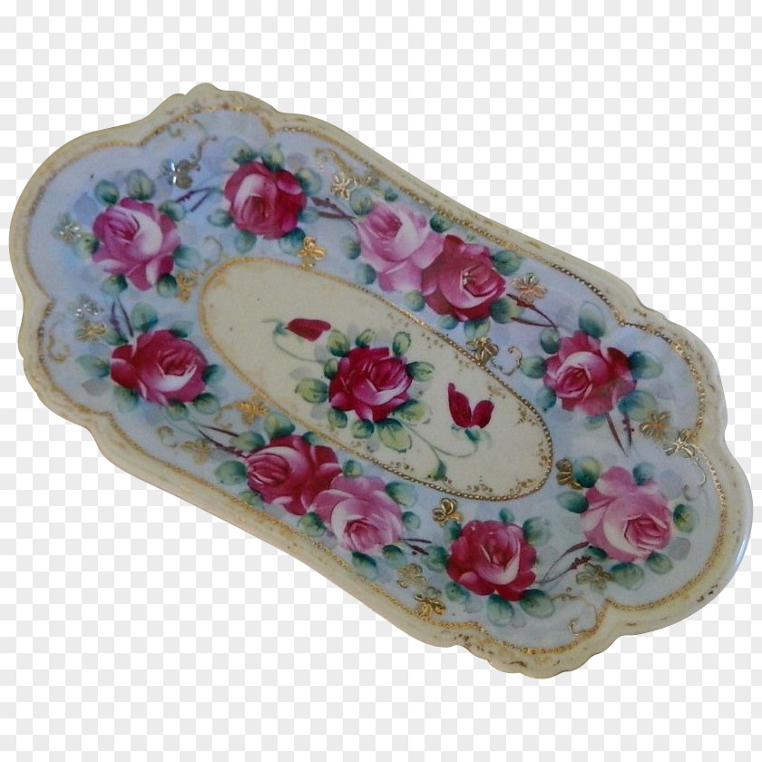 Rose Hand Painted Tray PNG