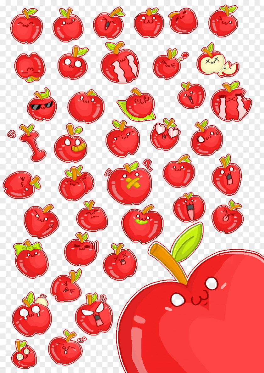 Apple TEACHER Strawberry Valentine's Day Heart Font PNG