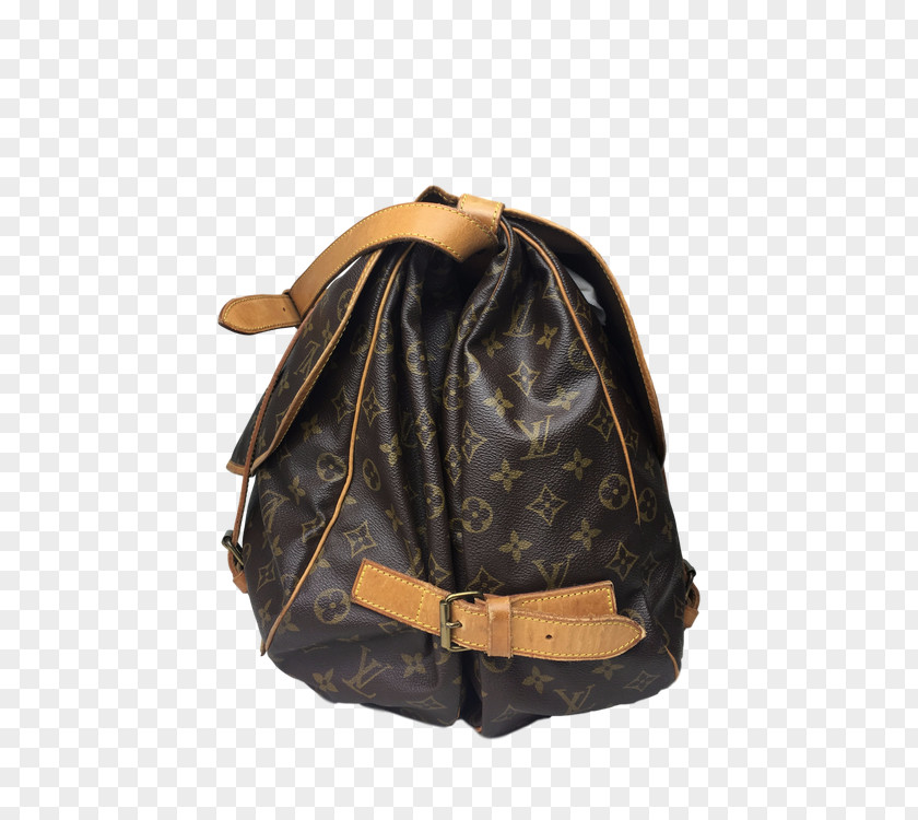 Handbag Louis Vuitton Saumur Monogram Canvas PNG