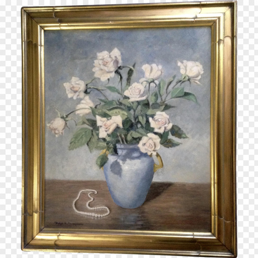 Painting Still Life Flowers In A Vase Oil PNG
