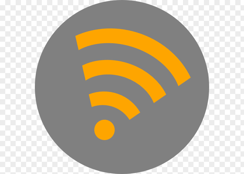 Yellow Wifi Logo Font PNG