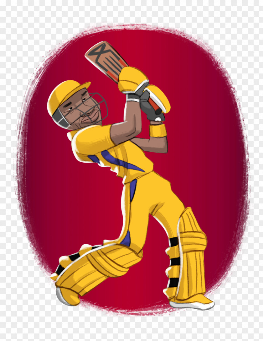 Athlete Play Wicket Character PNG