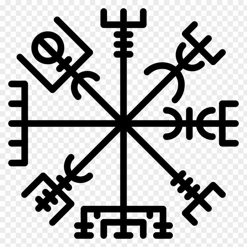 Symbol Ornament Runes Vegvísir Art Icelandic Magical Staves PNG