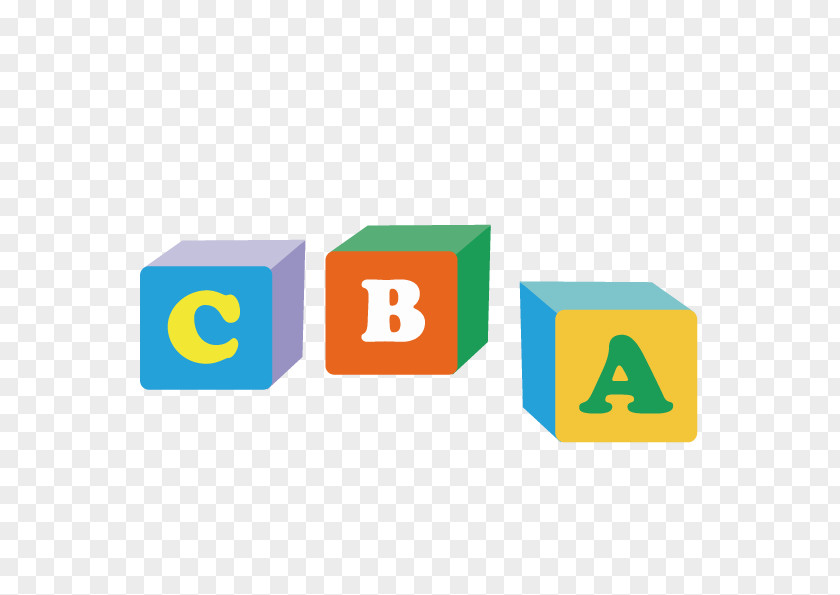 Vector Cartoon Alphabet Cubes Letter Clip Art PNG