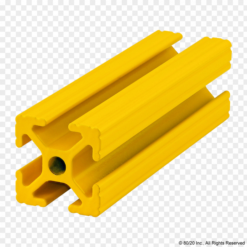 Yellow Powder 80/20 T-slot Nut Plastics Extrusion PNG