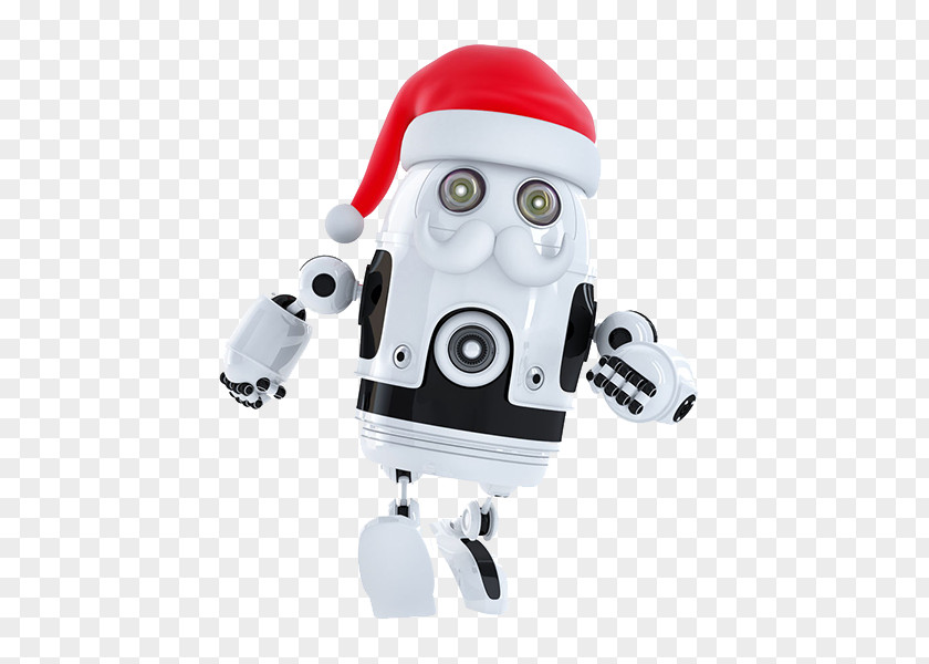 Robot Running Santa Android Stock Photography Illustration PNG