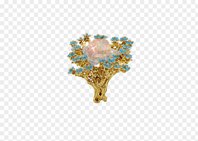 Yellow Forget Me Nots Brooch Gemstone Body Jewellery Human PNG