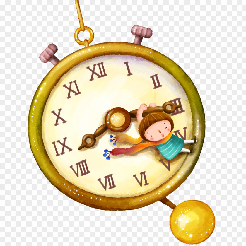 Children's Alarm Clock Animation Drawing PNG