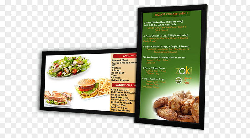 Digital Signs Advertising Signage Restaurant Technology PNG