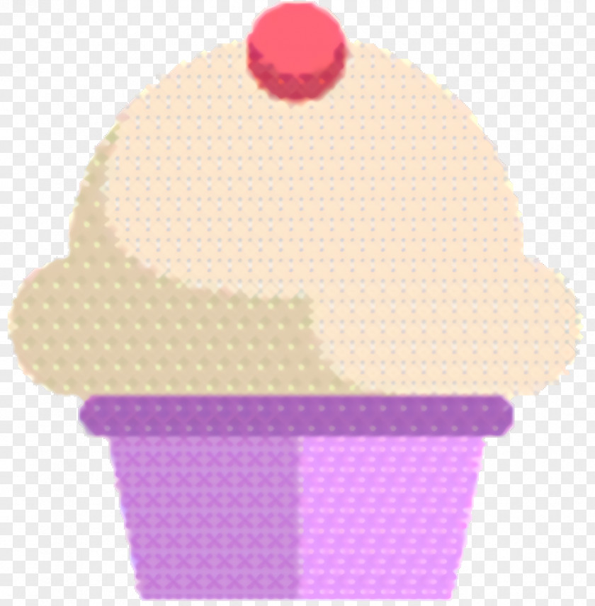 Magenta Dairy Ice Cream Cone Background PNG