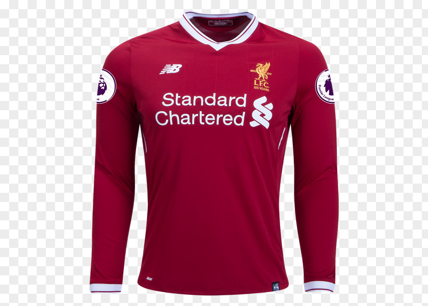 T-shirt Liverpool F.C. Long-sleeved Premier League Jersey PNG