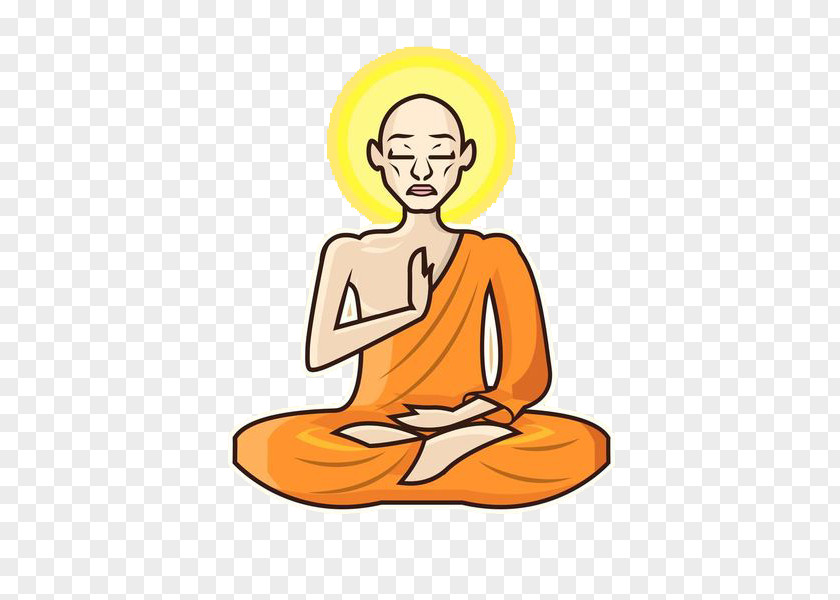 The Vector About Buddhism Monk Meditation Clip Art PNG
