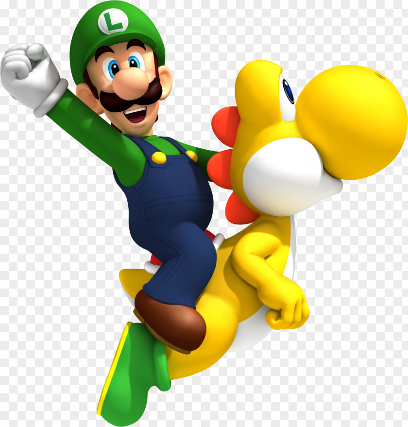 Luigi New Super Mario Bros. Wii & Yoshi PNG