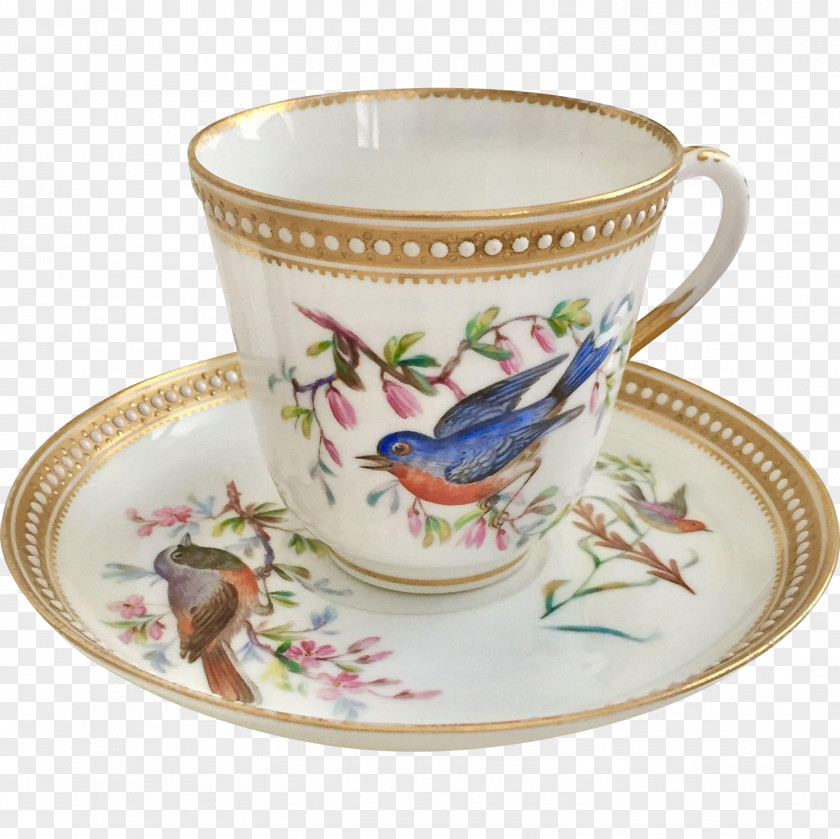 Mug Coffee Cup Royal Worcester Porcelain Saucer PNG