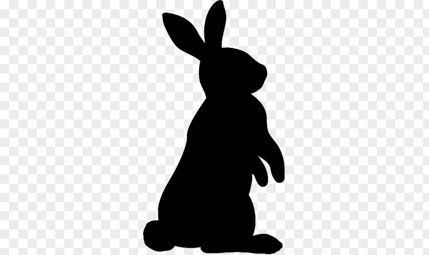 Silhouette Domestic Rabbit Hare Easter Bunny Clip Art PNG