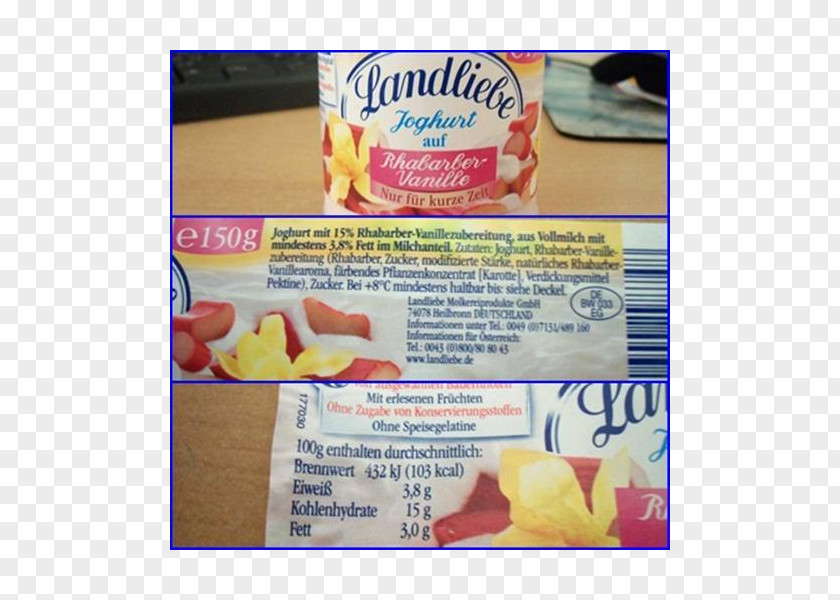 Vanilla Yoghurt Ehrmann Landliebe Food PNG