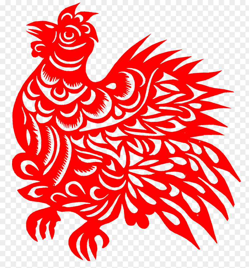 Cock Grilles Chinese Paper Cutting Papercutting PNG