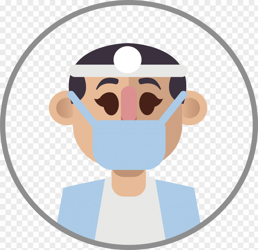 Doctor Wearing A Mask Clip Art PNG