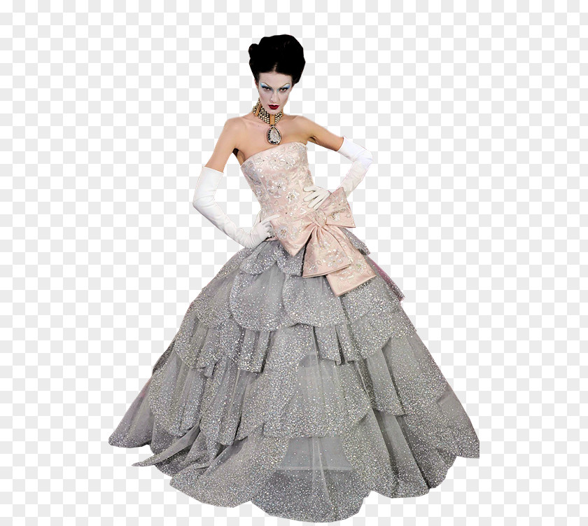 Dress Christian Dior SE Haute Couture Fashion Gown Wedding PNG