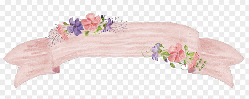 Furniture Hair Accessory Watercolor Pink Flowers PNG