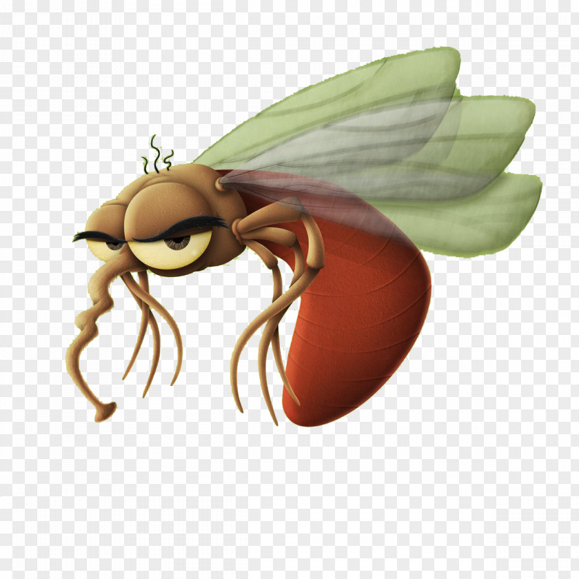Cool Cartoon Pests Mosquitoes Mosquito Honey Bee Insecticide Illustration PNG