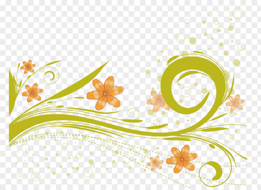 Hand-painted Background Vector Flower PNG
