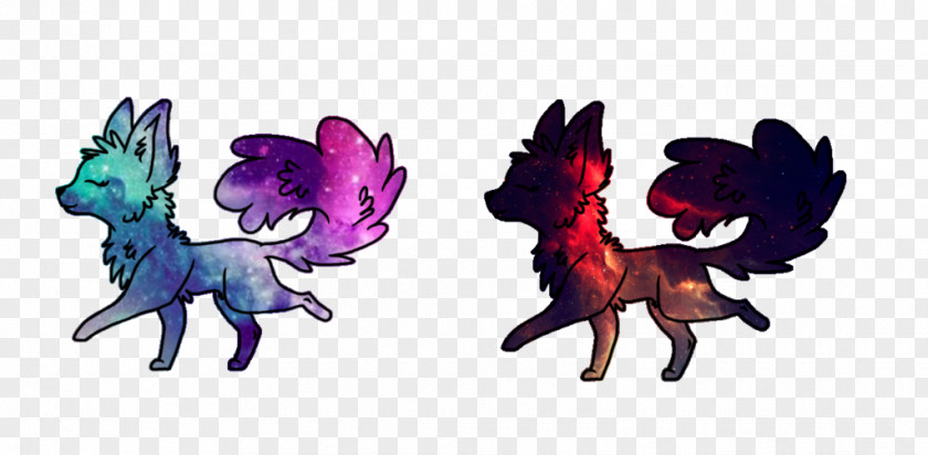 Watercolor Animals Gray Wolf Horse Animal Galaxy Werewolf PNG