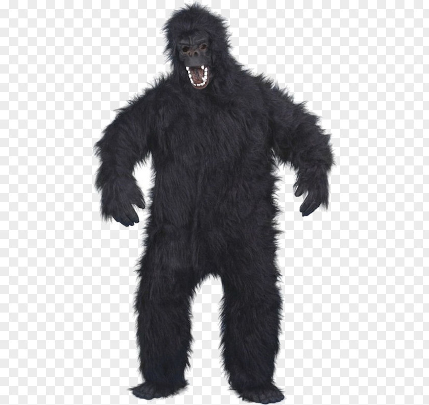 Gorilla Suit Costume Party Mask PNG