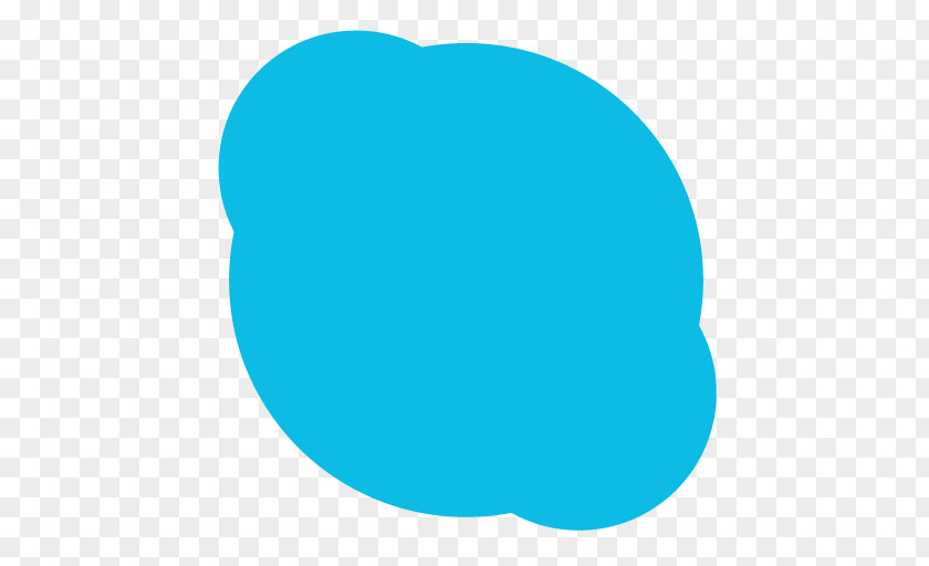 Appicns Skype Blue Turquoise Area Aqua Oval PNG