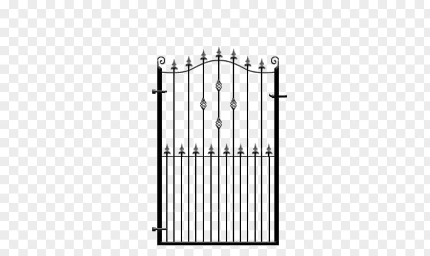 Garden Fence Wrought Iron Gate Steel PNG