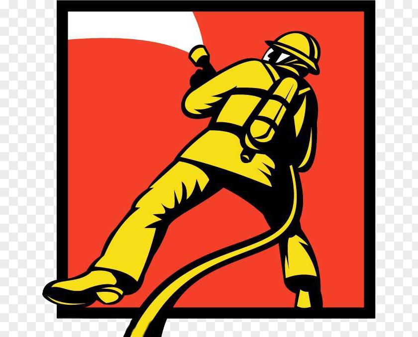 Hand Painted Firefighter Signs Firefighting Fire Hose PNG