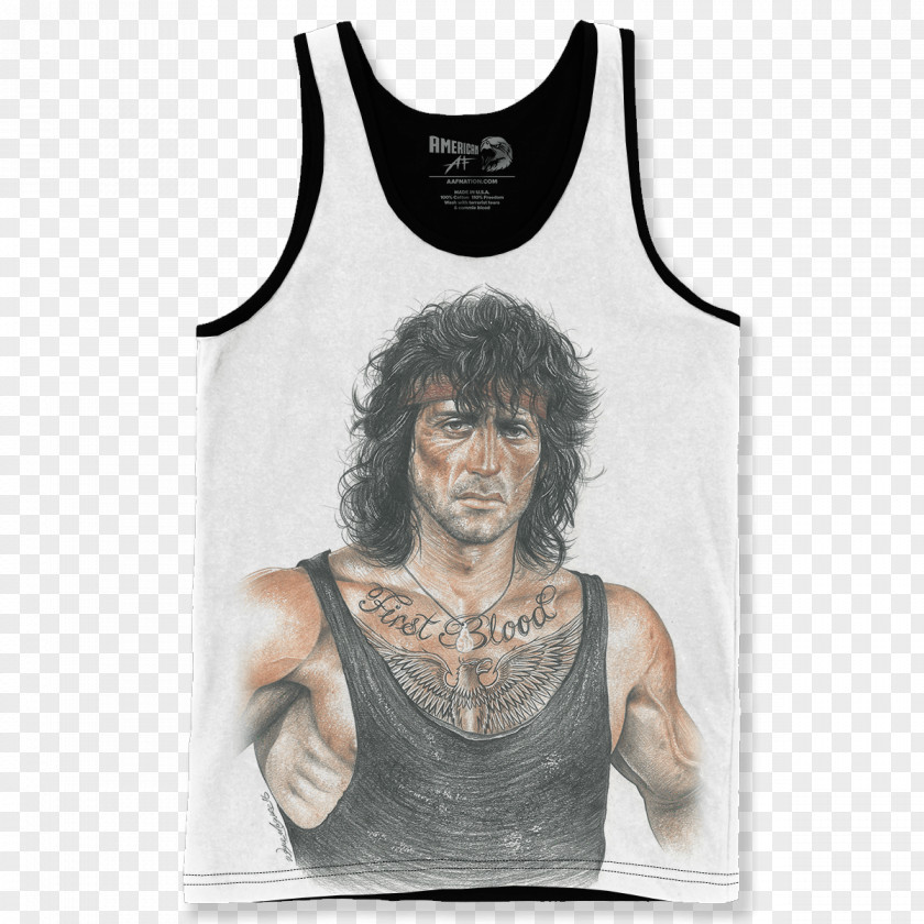 T-shirt Rambo Printing Poster Sleeveless Shirt PNG