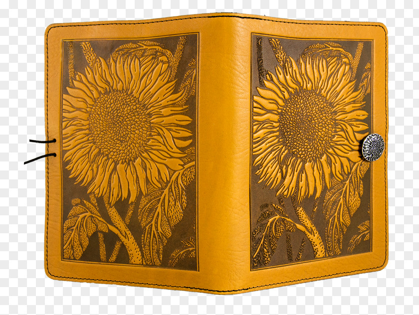 Book Cover Leather Rectangle Marigold PNG