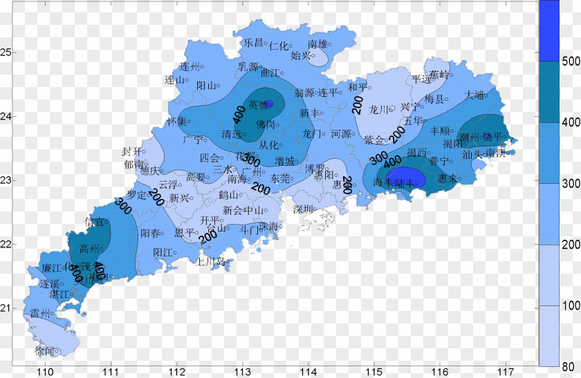 Guangdong Blue Weather Map Xinhui District Guangzhou Meizhou Zhuhai Yangjiang PNG