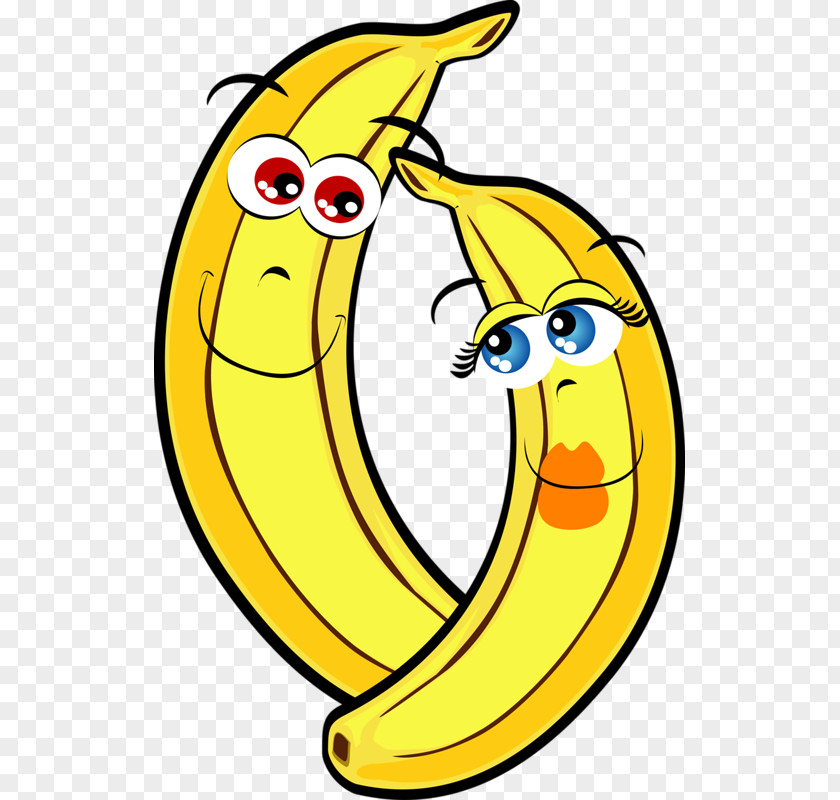 Hand-painted Cartoon Banana Fruit Clip Art PNG
