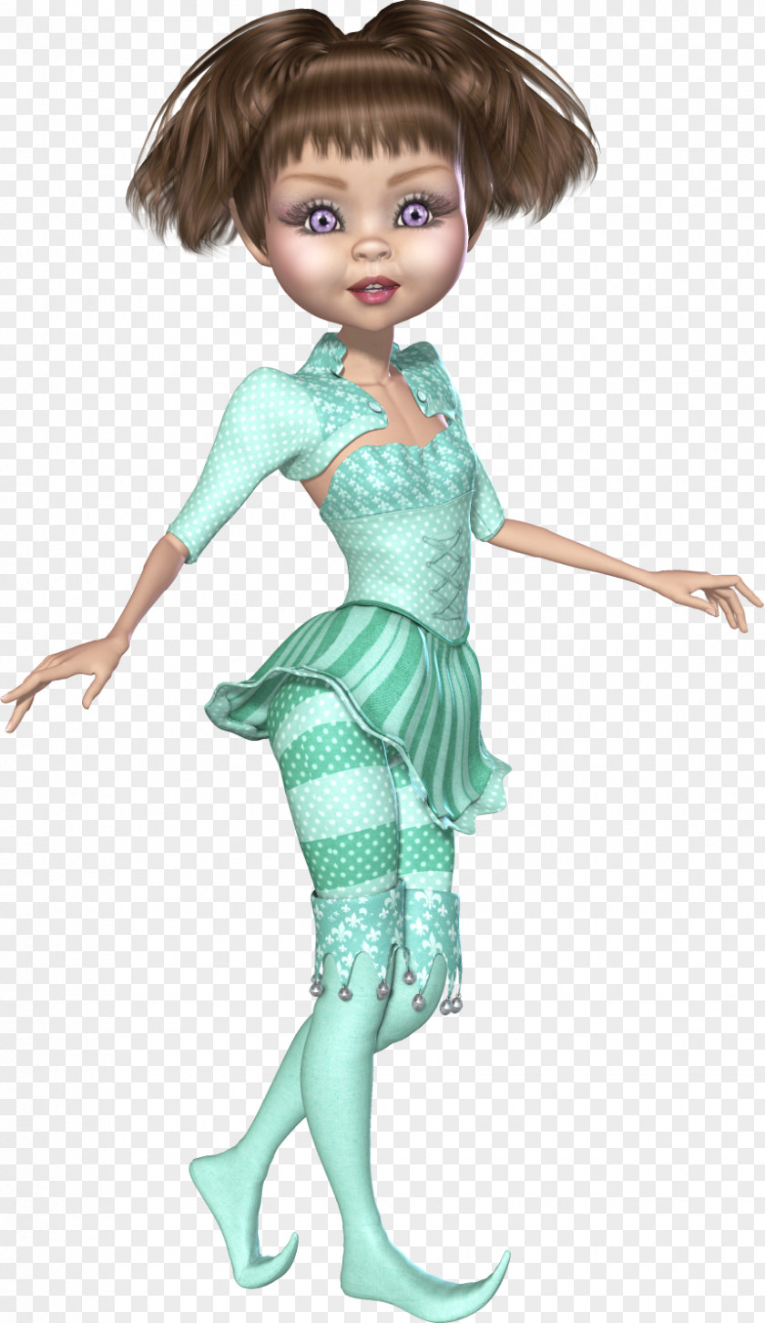 Fairy Child Doll Turquoise PNG