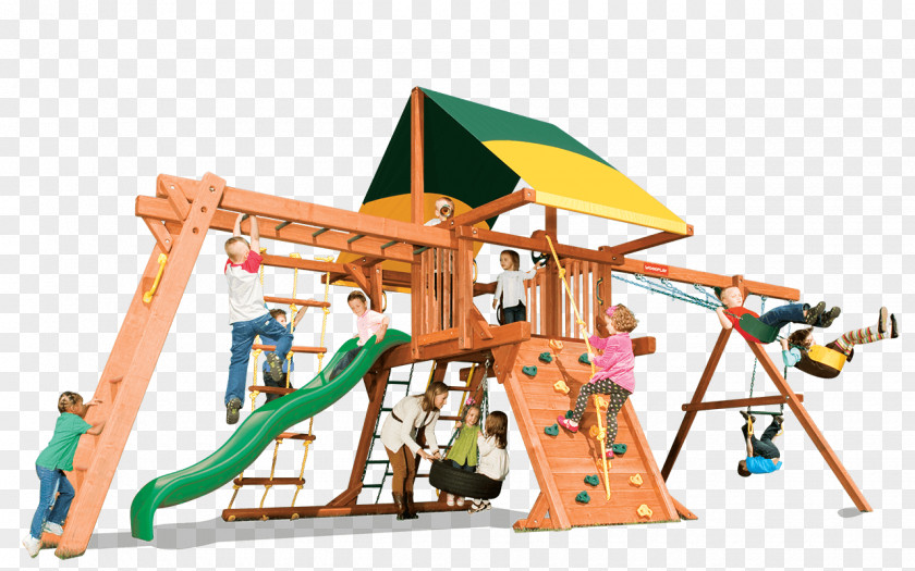 Swingset Playground Slide Swing Outdoor Playset Backyard PNG