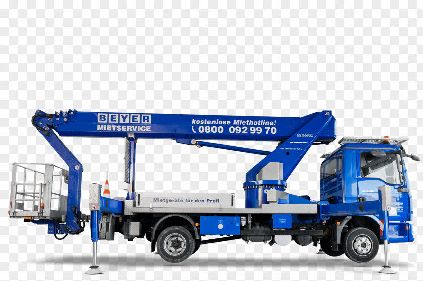 Baumaschinenverleih MachineTruck Truck Arbeitsbühne Aerial Work Platform BEYER-Mietservice KG PNG