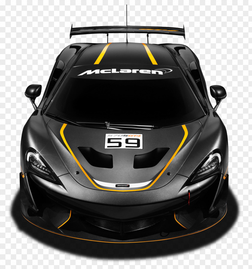 Black Mclaren 570s GT4 Race Car 2017 McLaren 570S 2016 European Series PNG