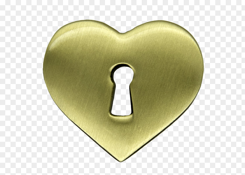 Brass Pin Brooch Keyhole Gold PNG
