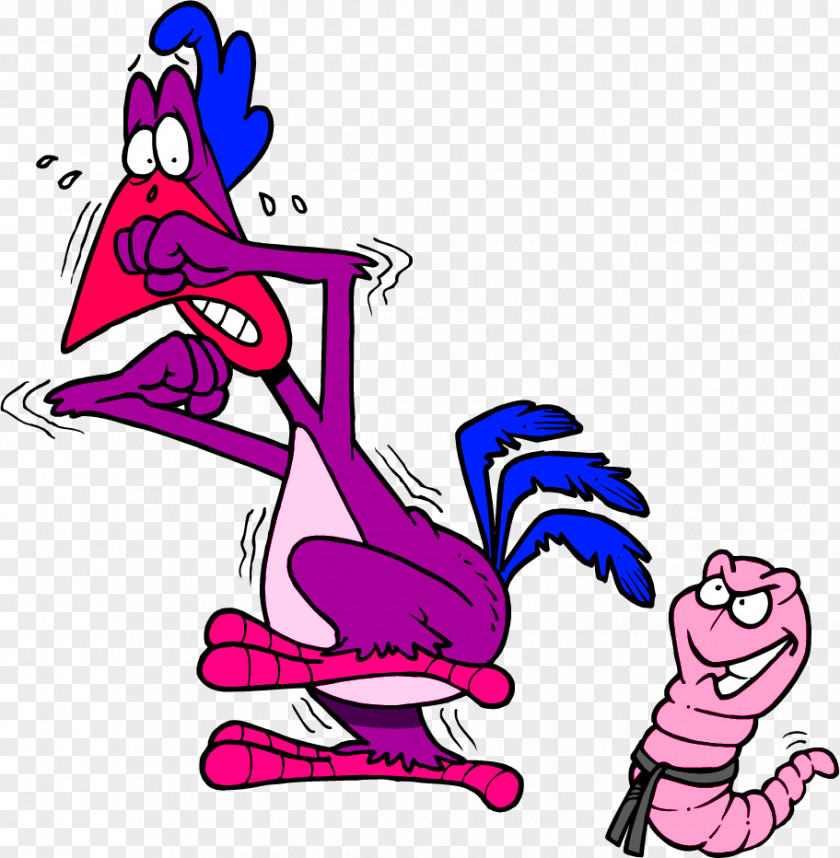 Cock And Worm Chicken Turkey Royalty-free Cartoon Clip Art PNG