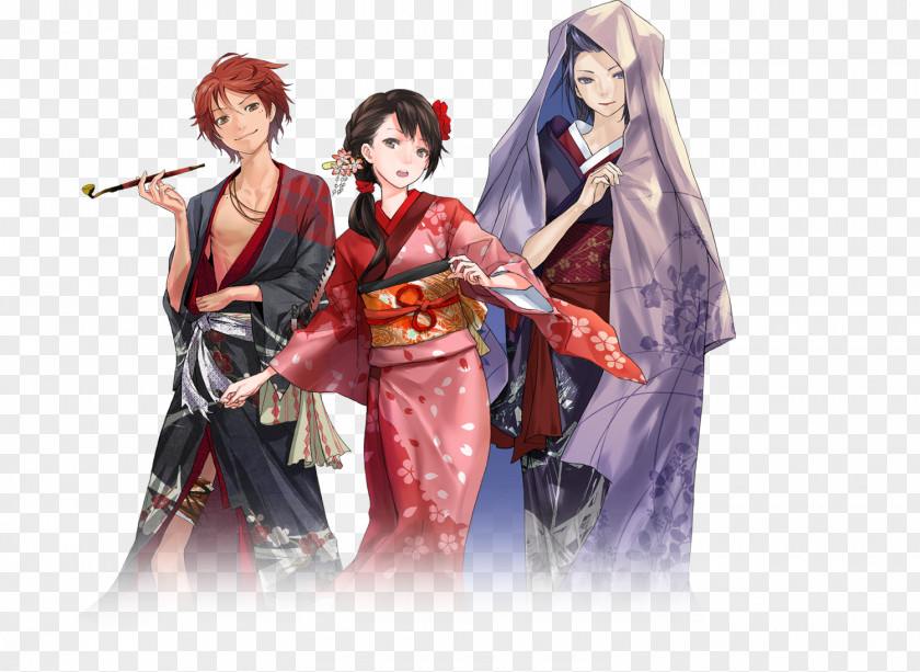 Pb 花咲くまにまに Kimono Geisha PlayStation Portable Mages PNG