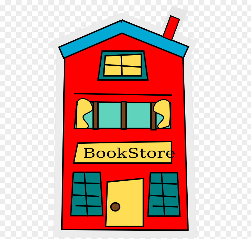 Cartton House Bookshop Bookselling Clip Art PNG