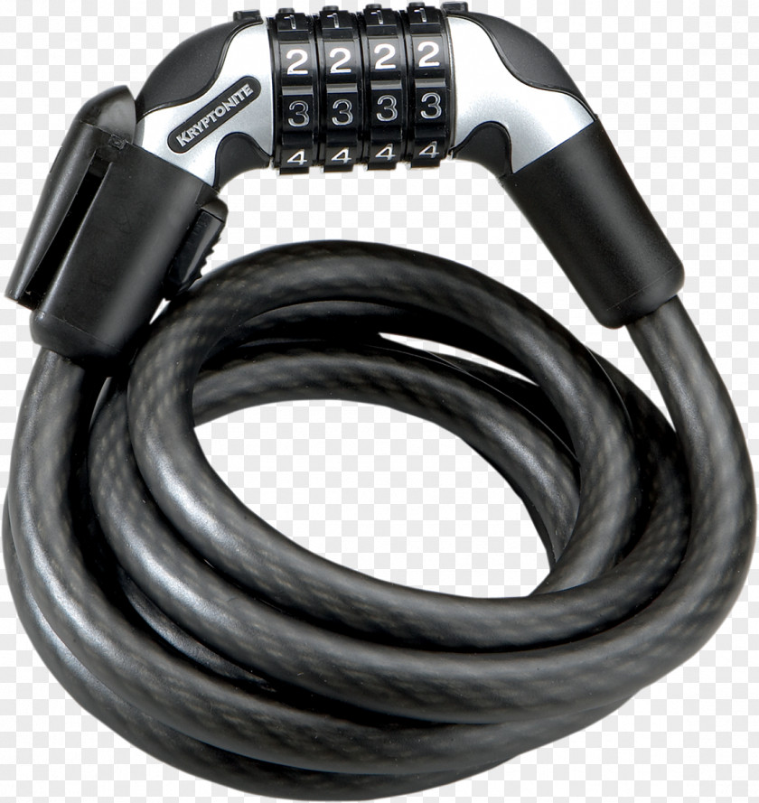 Chain Cable Bicycle Lock Kryptonite Combination PNG
