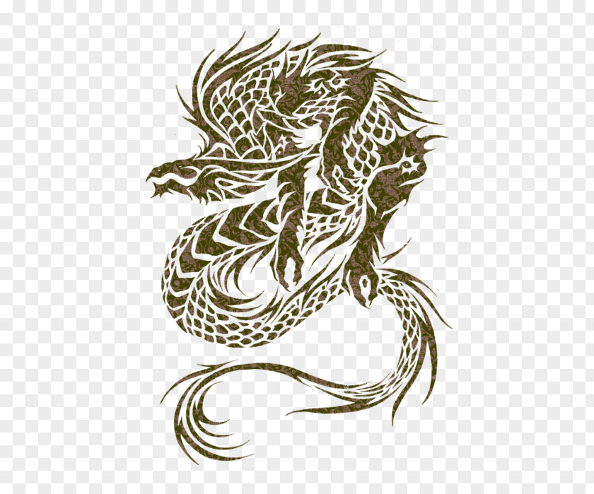 Dragon Chinese Drawing Japanese Tattoo PNG